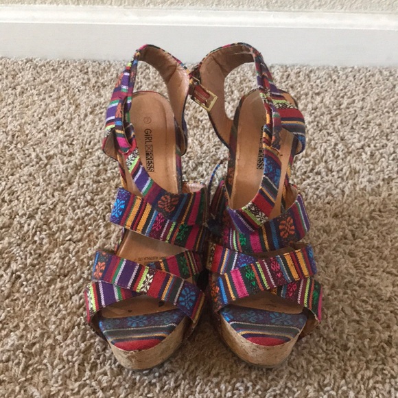 Shoes - Amazing Printed Cork Wedges